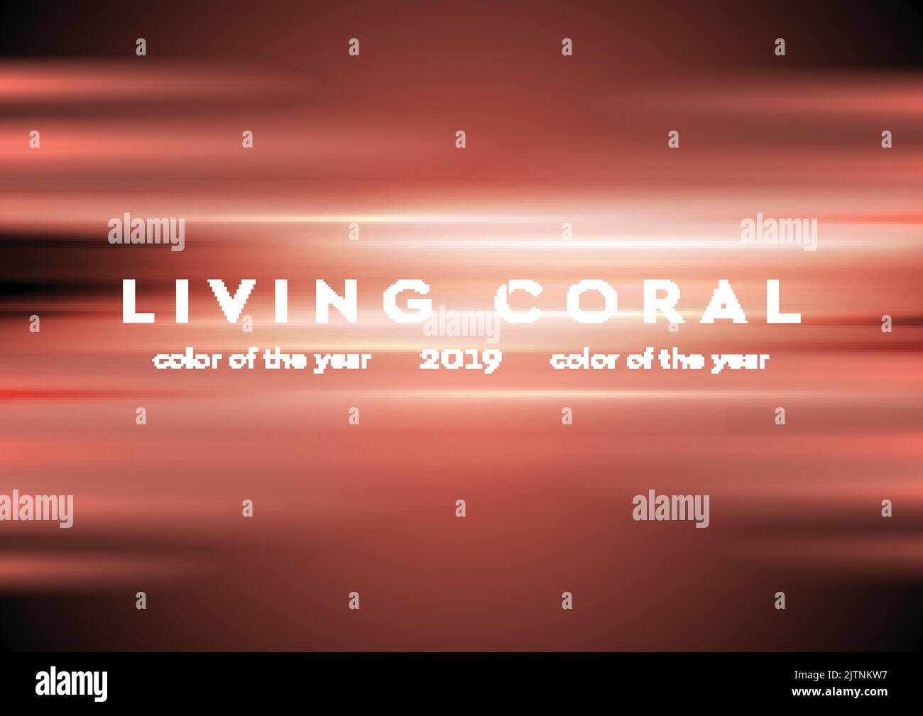 Lebende Koralle leuchtend glänzenden Streifen abstrakten Hintergrund. Vektorgrafik Stock Vektor