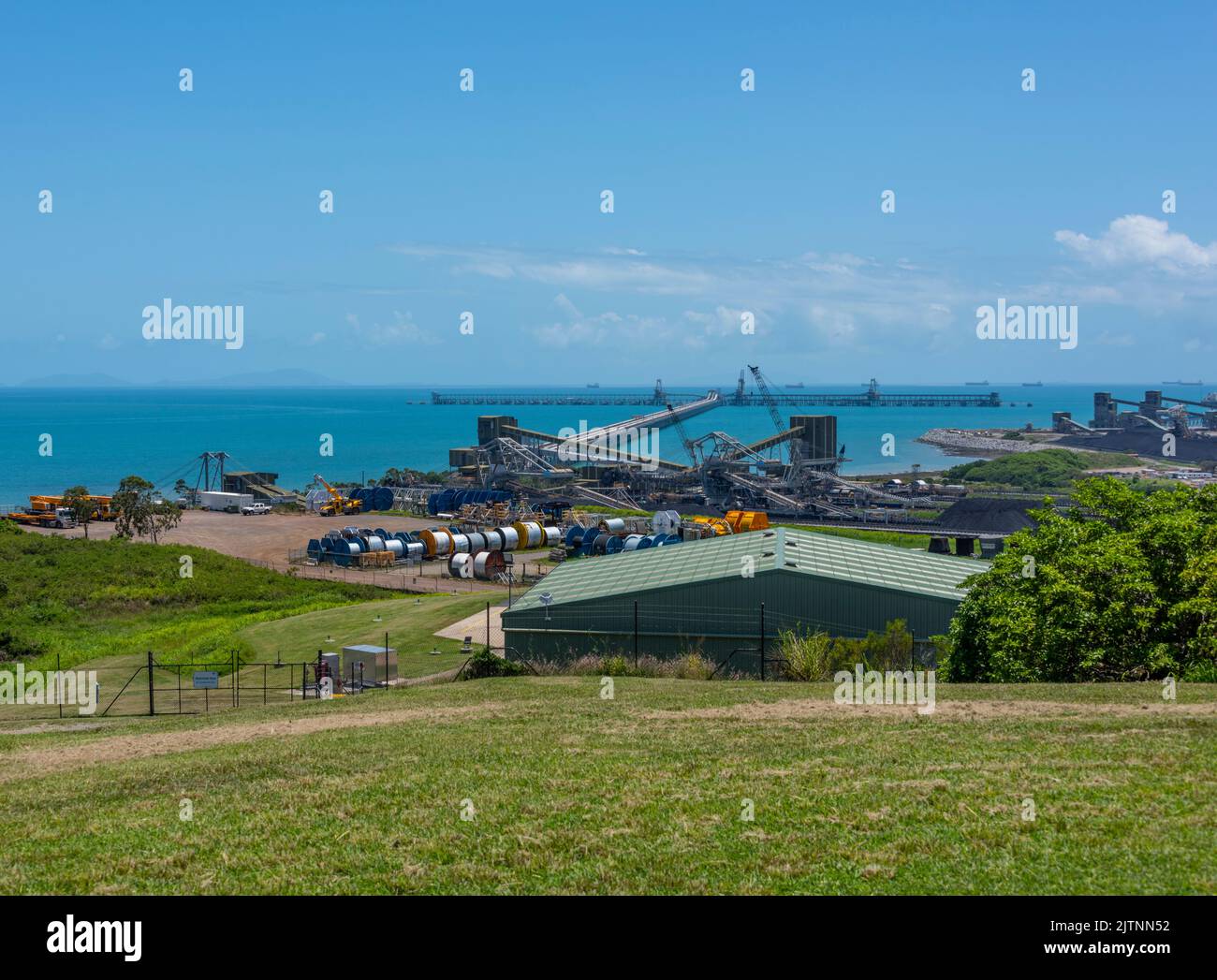 Zwei Kohlebergwerke im Hafen, Hay Point Coal Terminal (HPCT) und Dalrymple Bay Coal Terminal (DBCT), werden in Central Queensland betrieben Stockfoto