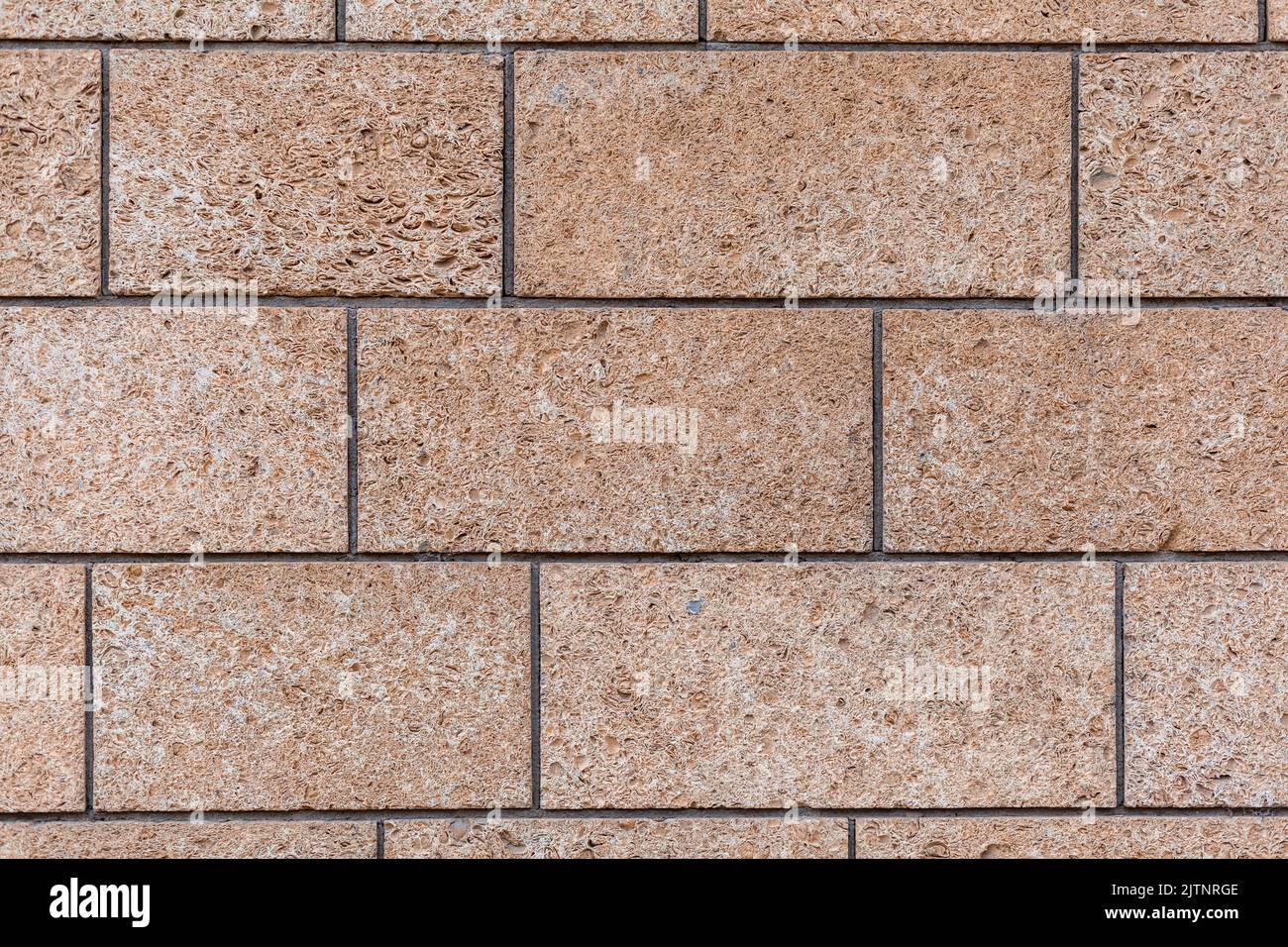 Textur einer Steinmauer. Alte Burg Stein Wand Textur Hintergrund. Stein Wand als Hintergrund oder Textur. Teil einer Mauer aus Stein, für den Hintergrund oder Text Stockfoto