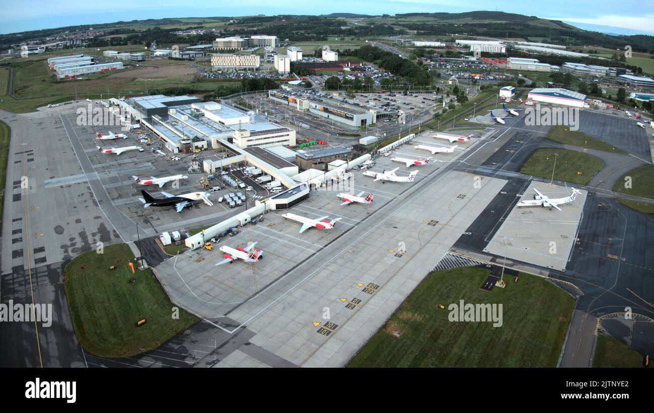 Fluggerät Loganair Aberdeen International Airport Stockfoto