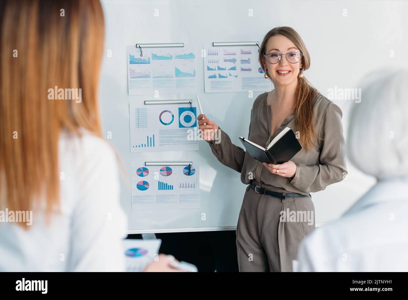 Business Coaching smarte weibliche Mitarbeiter Stockfoto
