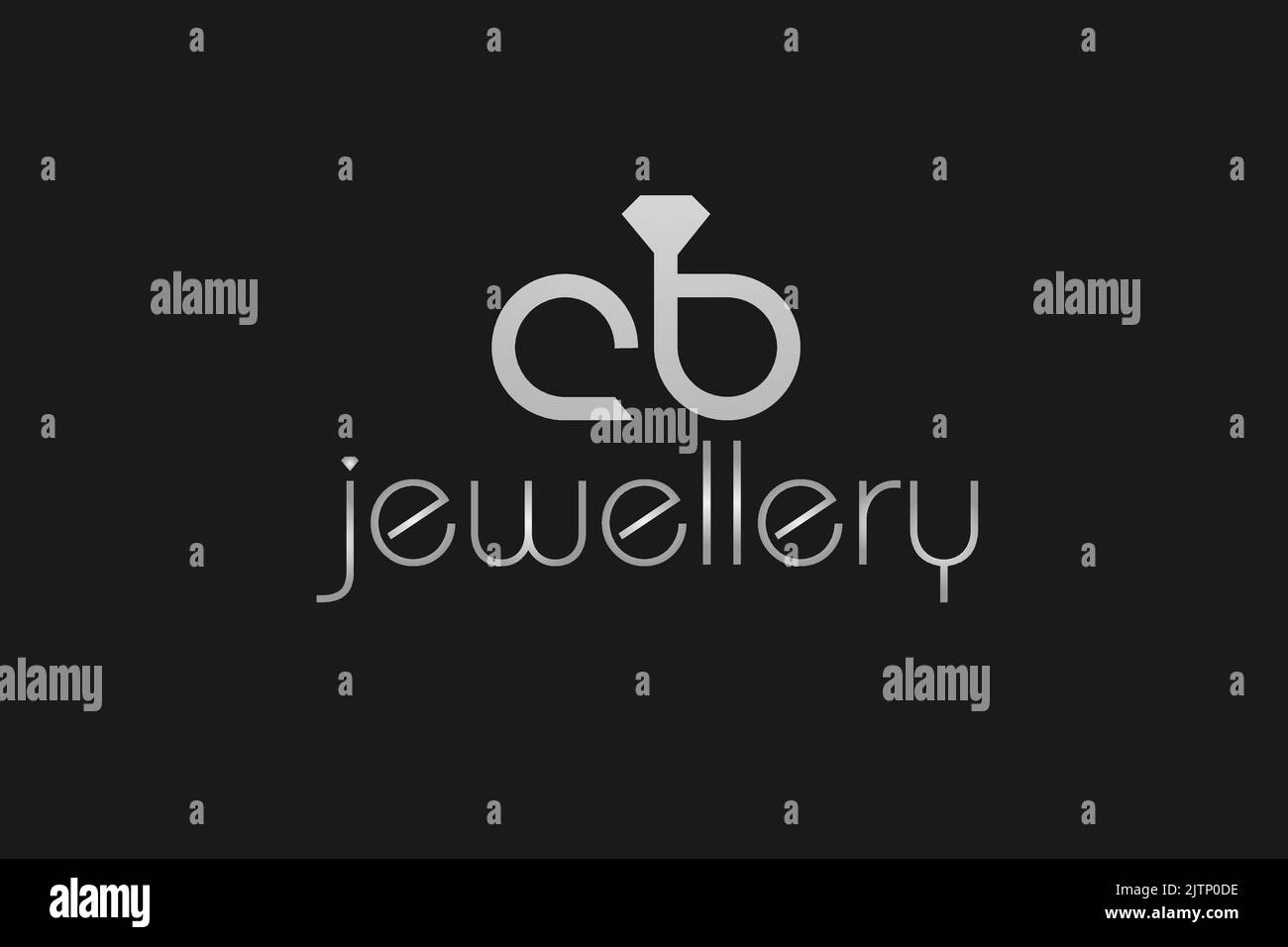 ab Schriftzug Diamant Schmuck Schmuck Boutique Store Luxus Logo Design Stock Vektor