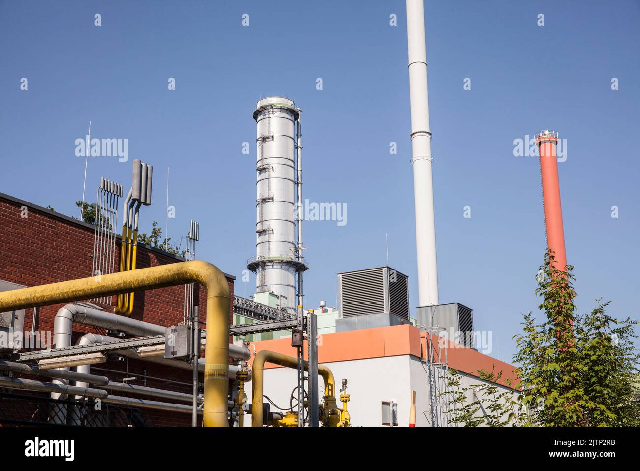 Das Kombikraftwerk Cuno in Herdecke, Kombikraftwerk, Nordrhein-Westfalen, Deutschland. Cuno-Kraftwerk in Herdecke, Gas- und Da Stockfoto