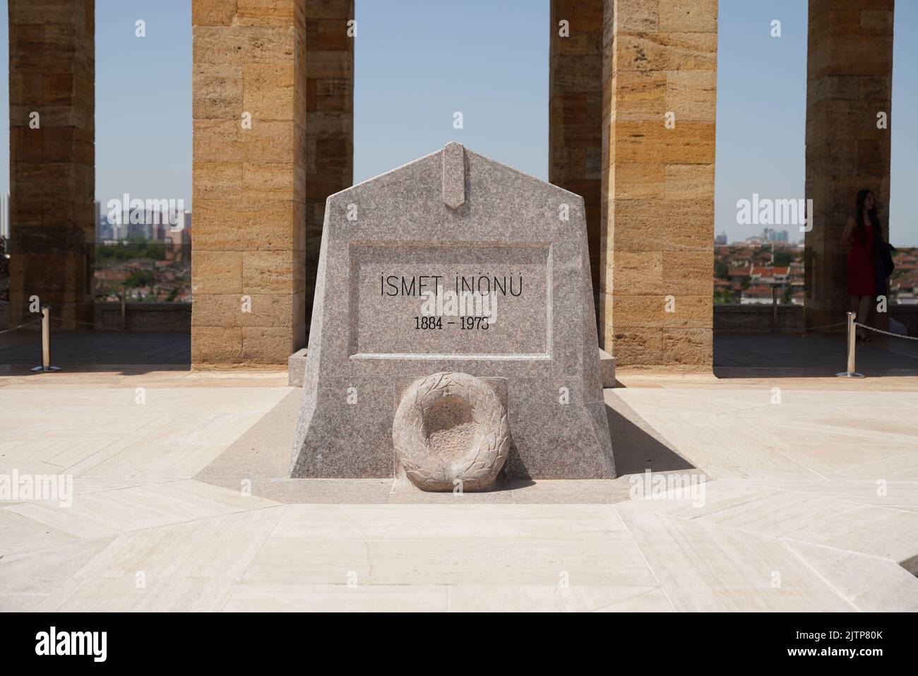 Grab von Ismet Inonu im Anitkabir-Mausoleum von Mustafa Kemal Ataturk in Ankara, Turkiye Stockfoto