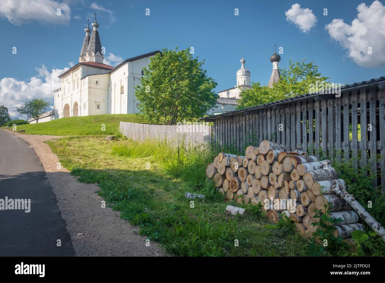 Ferapontov Kloster im Dorf im Sommer in der Region Wologda Russland Stockfoto