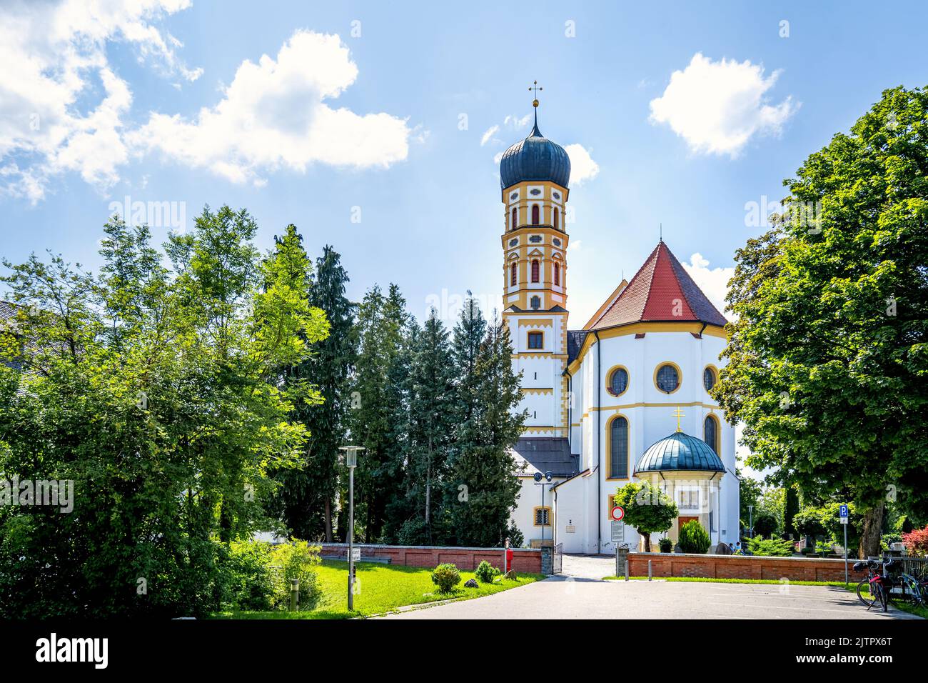 St.-Martin-Kirche in Marktoberdorf, Bayern, Deutschland Stockfoto