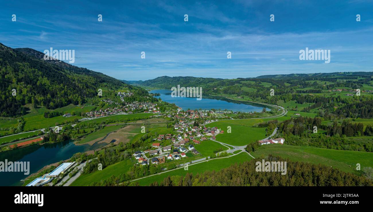 Immenstadt und der Alpsee von oben Stockfoto