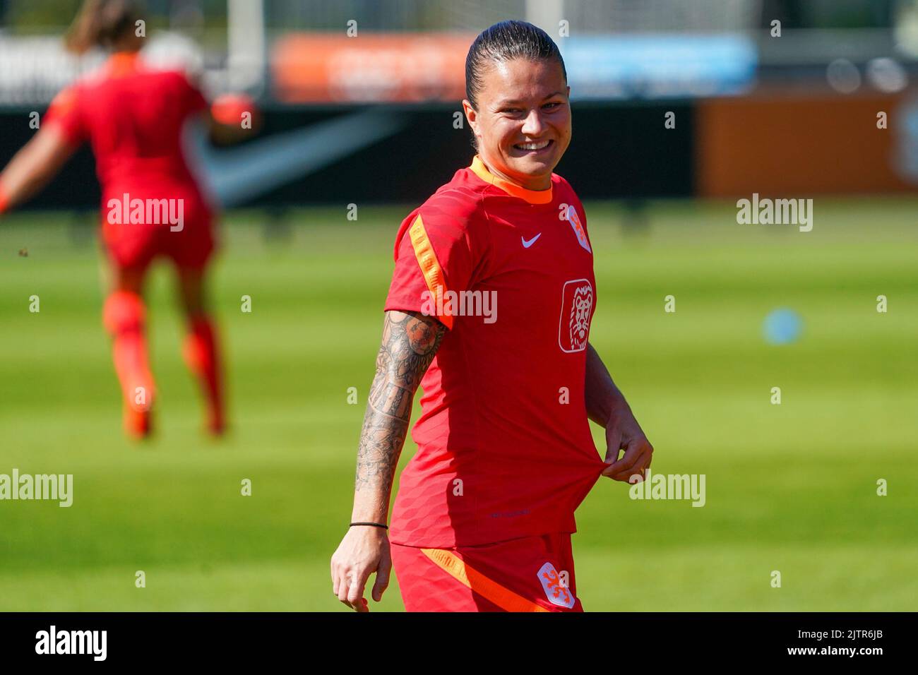 ZEIST, - 1. SEPTEMBER: Sherida Spitse aus den Niederlanden während einer Trainingssitzung der Niederlande auf dem KNVB Campus am 1. September 2022 in Zeist, . (Foto von Rene Nijhuis/Orange Picturs) Stockfoto