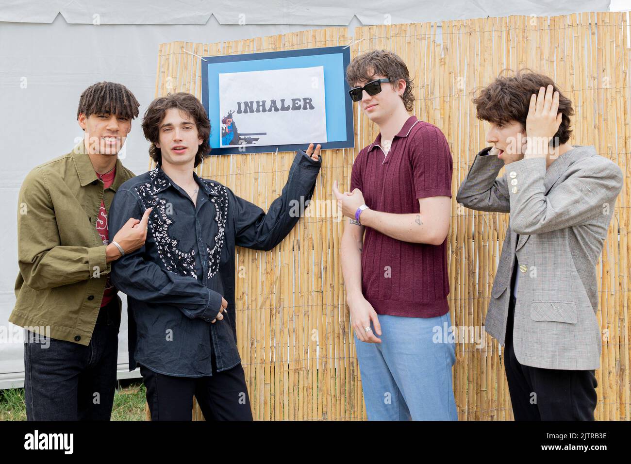 Saint-Cloud Frankreich 25. August 2022 Inhalierfotositzung vor dem Live-Konzert am Rock en seine Festival Day 1 Paris © Andrea Ripamonti / Alamy Stockfoto