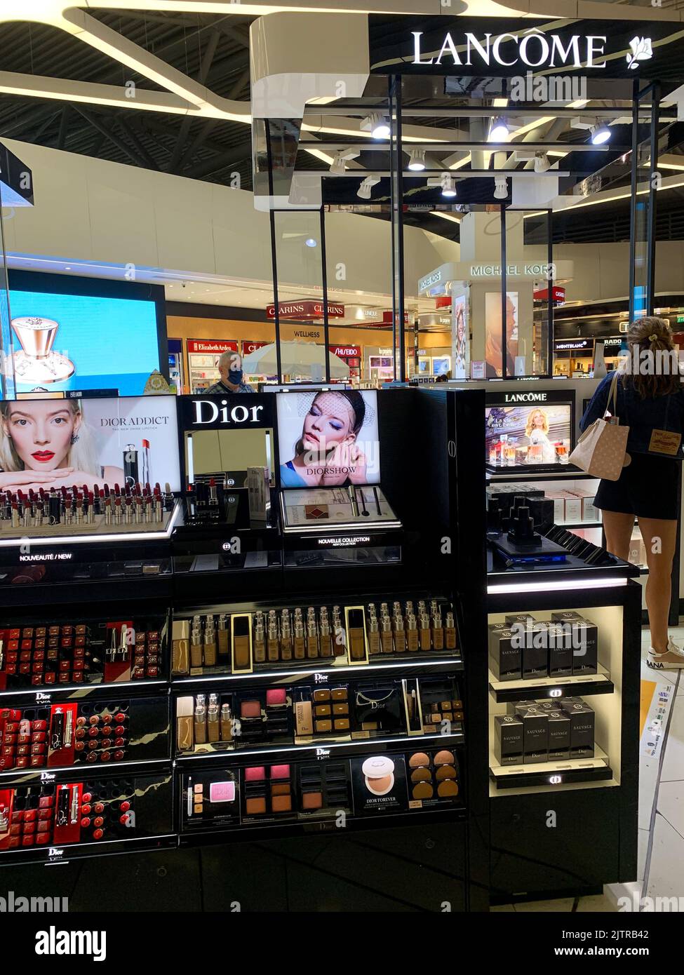 Duty-Free-Shops, Eleftherios Venizelos, Internationaler Flughafen Athen, Athen, Attika, Mittelgriechenland, Südeuropa Stockfoto