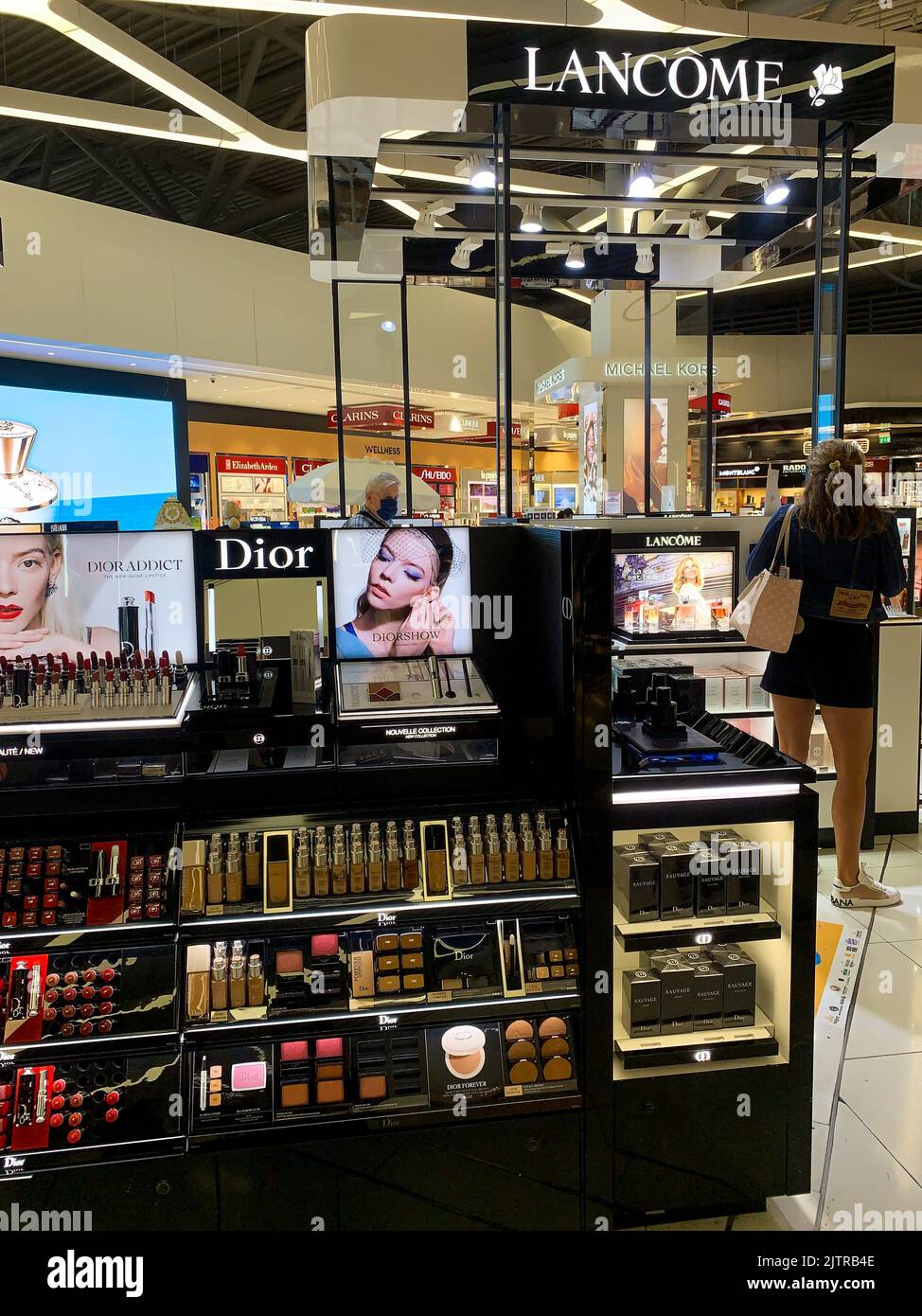 Duty-Free-Shops, Eleftherios Venizelos, Internationaler Flughafen Athen, Athen, Attika, Mittelgriechenland, Südeuropa Stockfoto