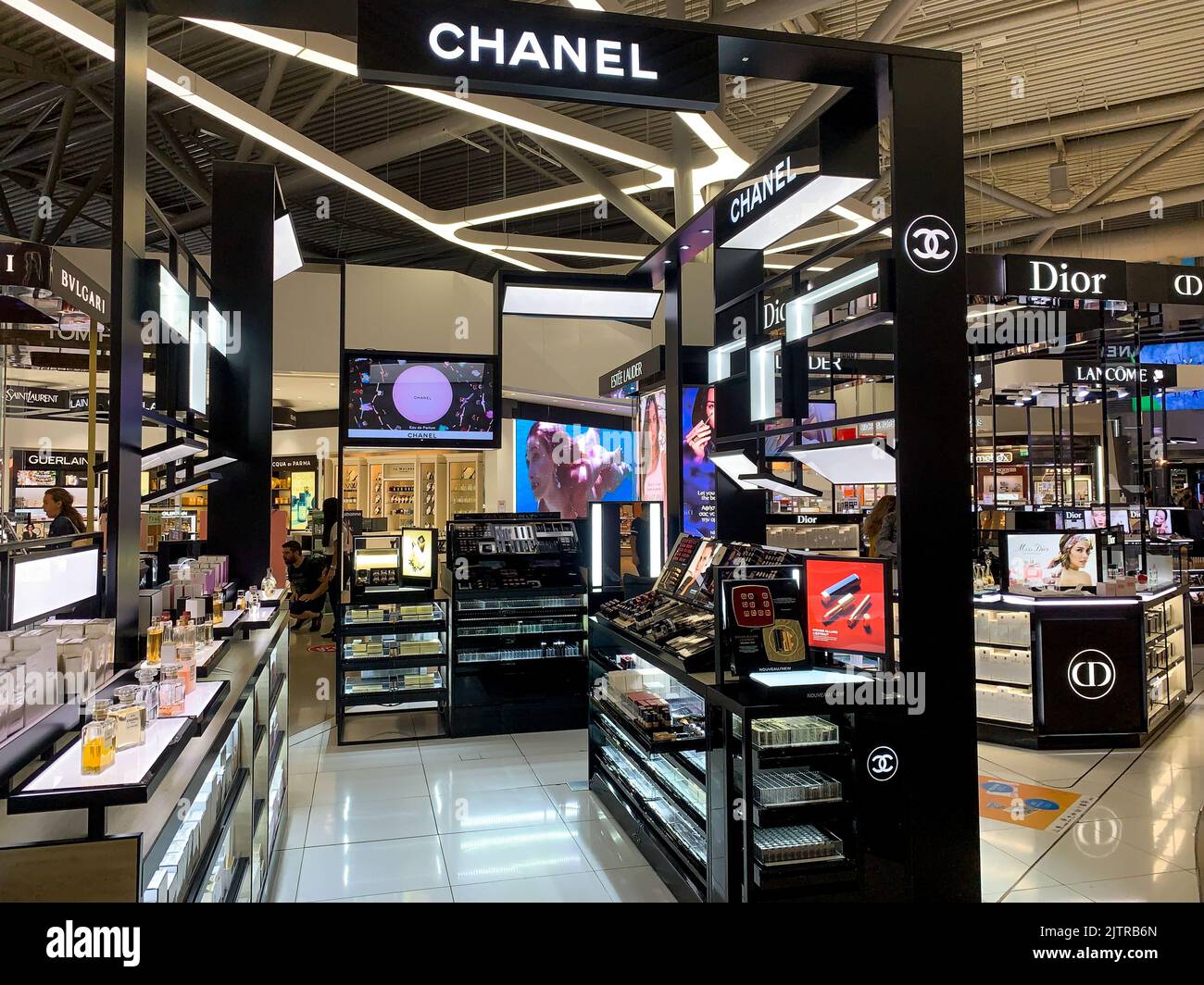 Duty-Free-Shops, Eleftherios Venizelos, Internationaler Flughafen Athen, Athen, Attika, Mittelgriechenland, Südeuropa Stockfoto