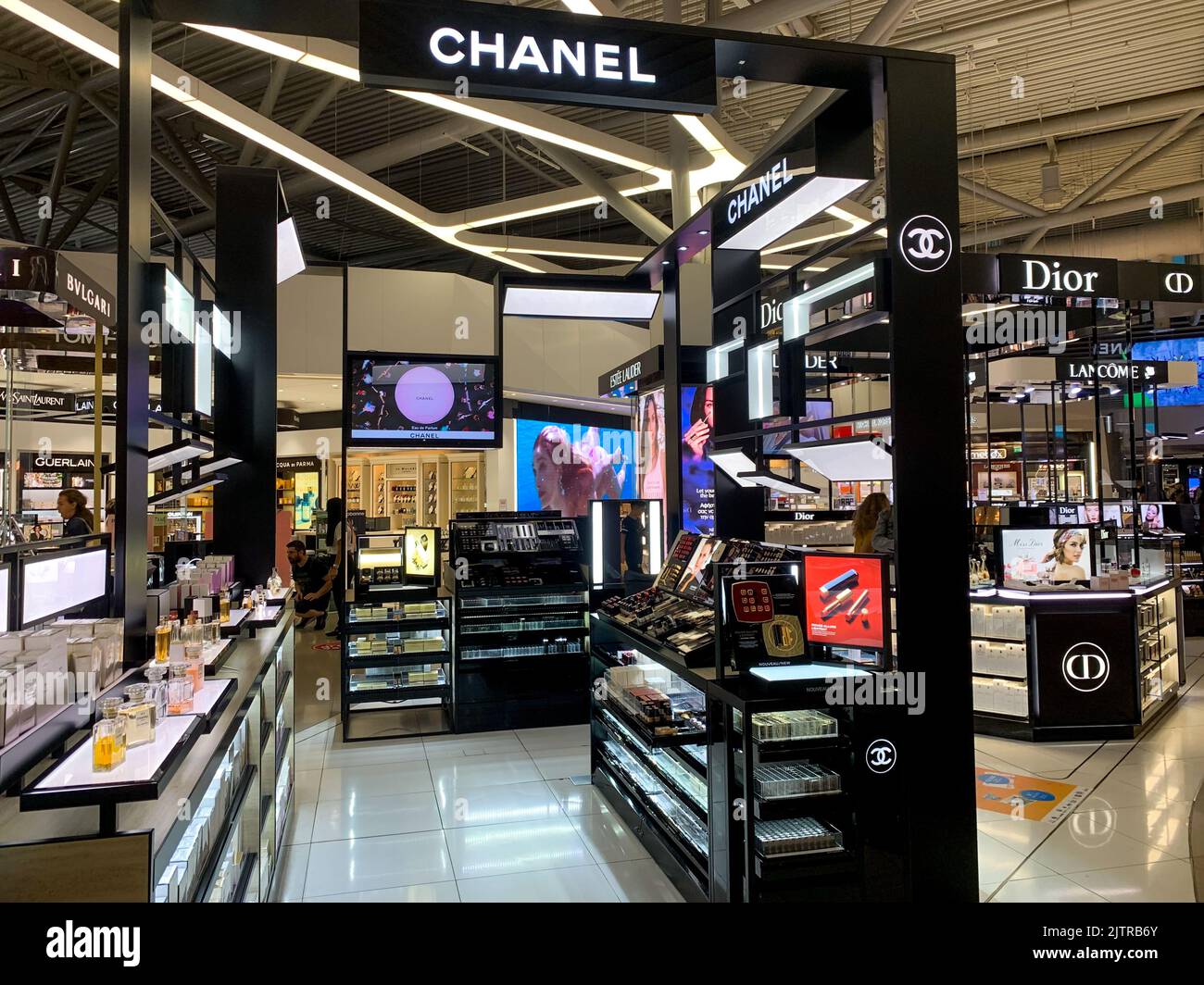 Duty-Free-Shops, Eleftherios Venizelos, Internationaler Flughafen Athen, Athen, Attika, Mittelgriechenland, Südeuropa Stockfoto