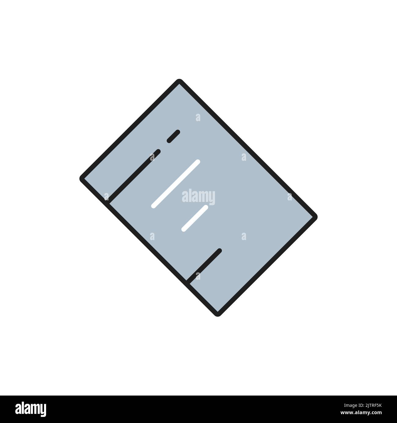 Symbol für isolierte Umrisse aus gebürstetem Stahl oder Aluminium. Vector Blech aus Edelstahl Metall, Eisenwerk Produkt, Titanplatte oder Panel Stock Vektor