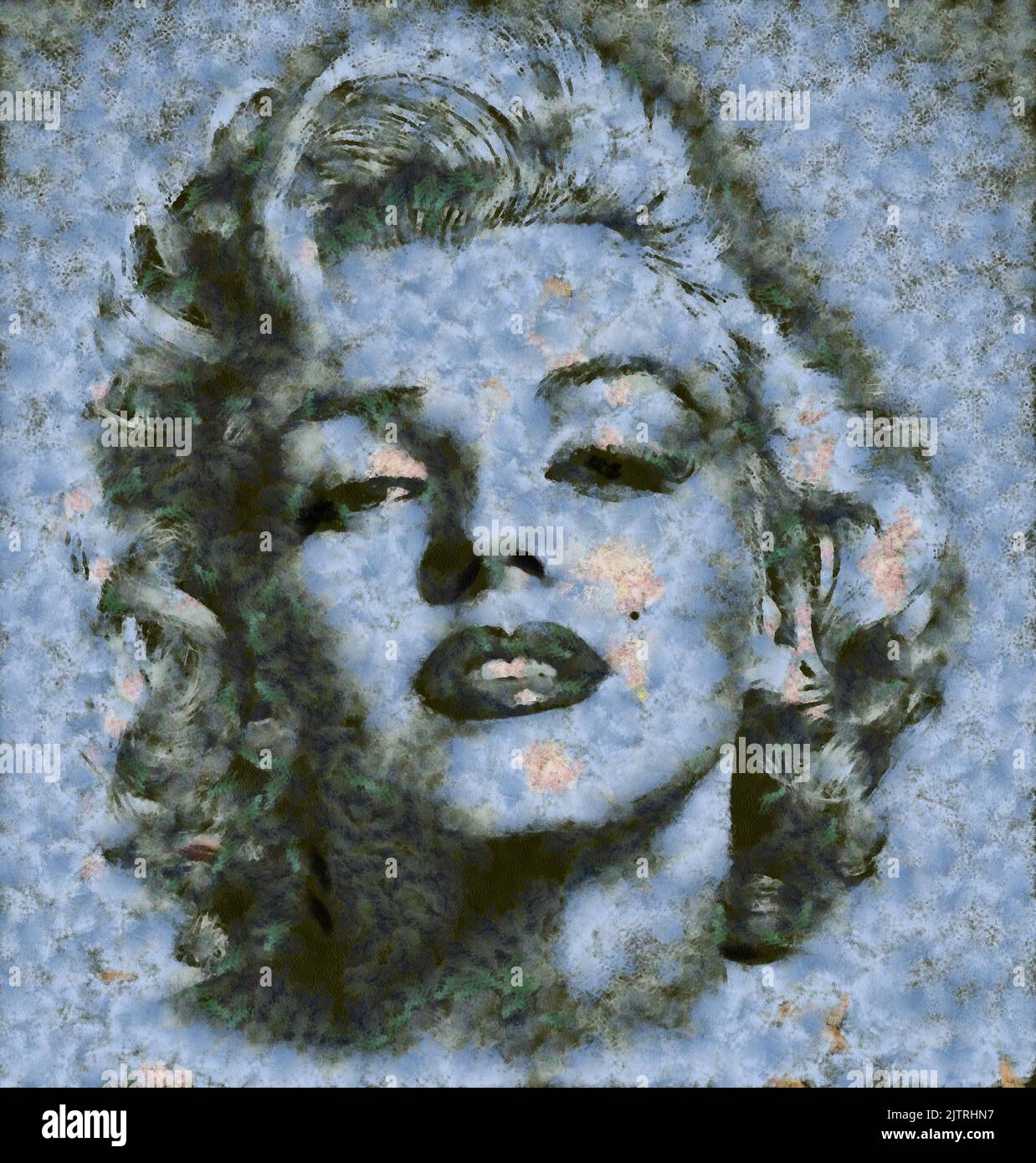 Portrait Painting Marilyn Monroe 1926-1962, amerikanische ...
