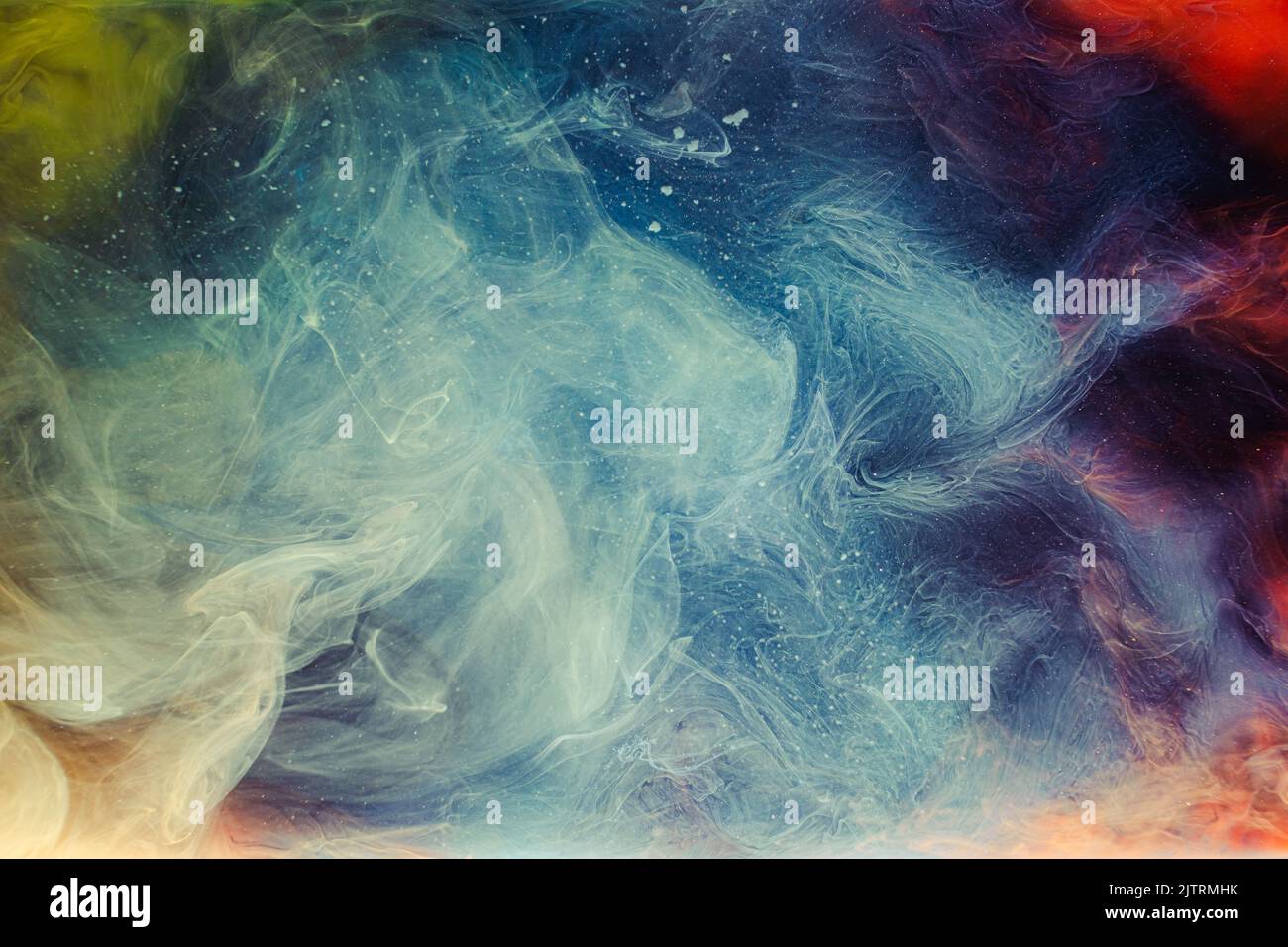 Rauch Wolke Fantasie Himmel bunt Glitzer Rauch Stockfoto