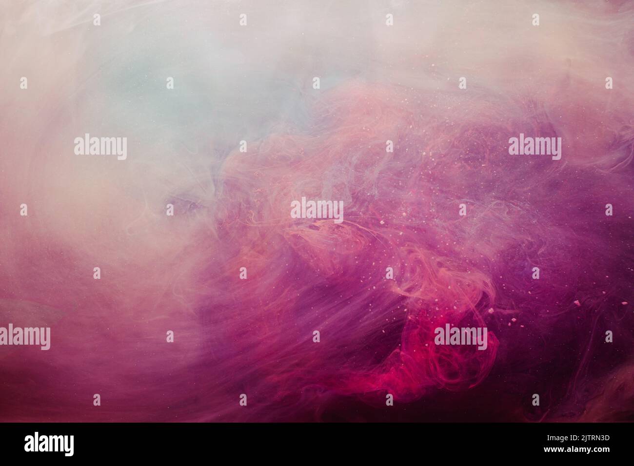Rauch Kunst Hintergrund Magie Zauber Schleier lila weiß Stockfoto