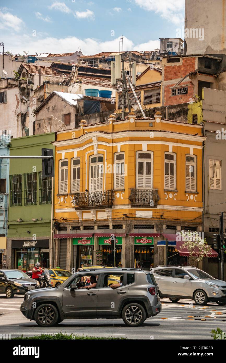 Innenstadt von Rio de Janeiro, Brasilien - 21. November 2020: Zentrale Region von Rio de Janeiro, wo die Vergangenheit trifft die Zukunft. Stockfoto