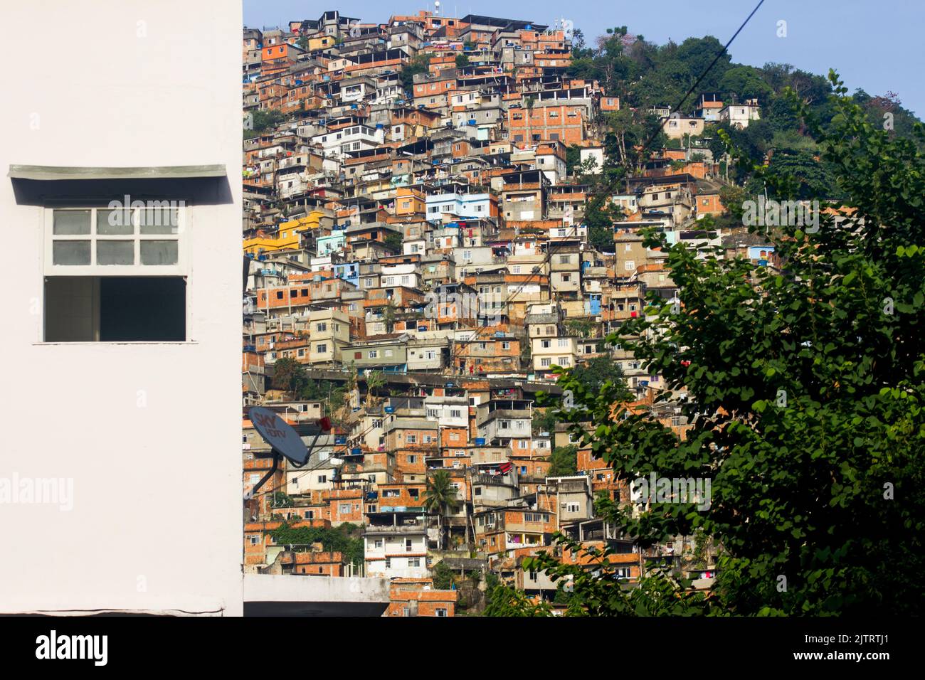 Hill of Pleasures House in Rio de Janeiro, Brasilien - 9. April 2014: Blick auf Hill Pleasures Houses in Rio de Janeiro. Stockfoto