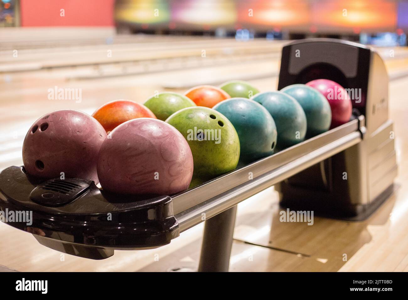 Bowling-Ball auf einem Platz in Rio de Janeiro. Stockfoto