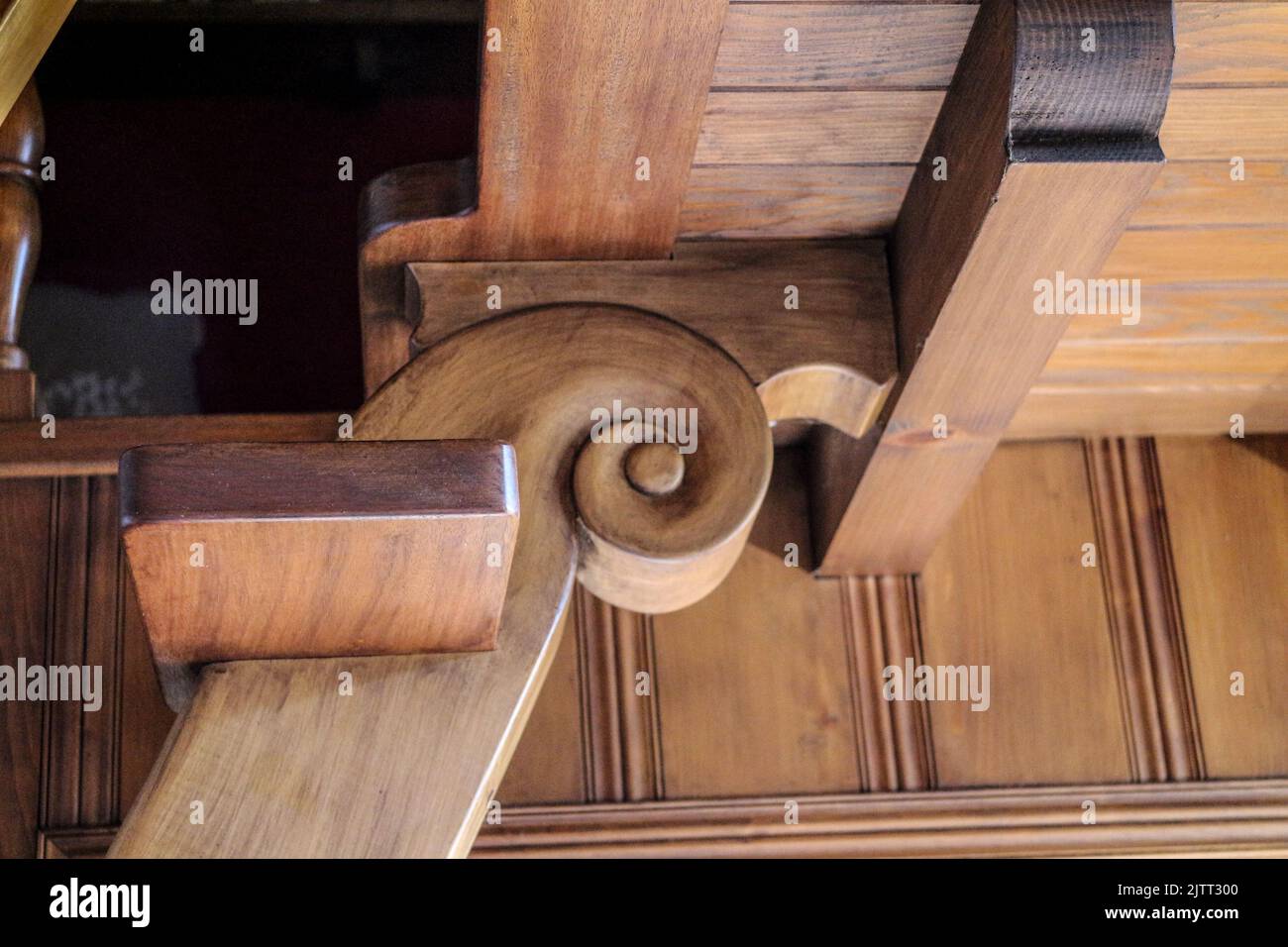 Alpine rustikale Zimmerei Stockfoto