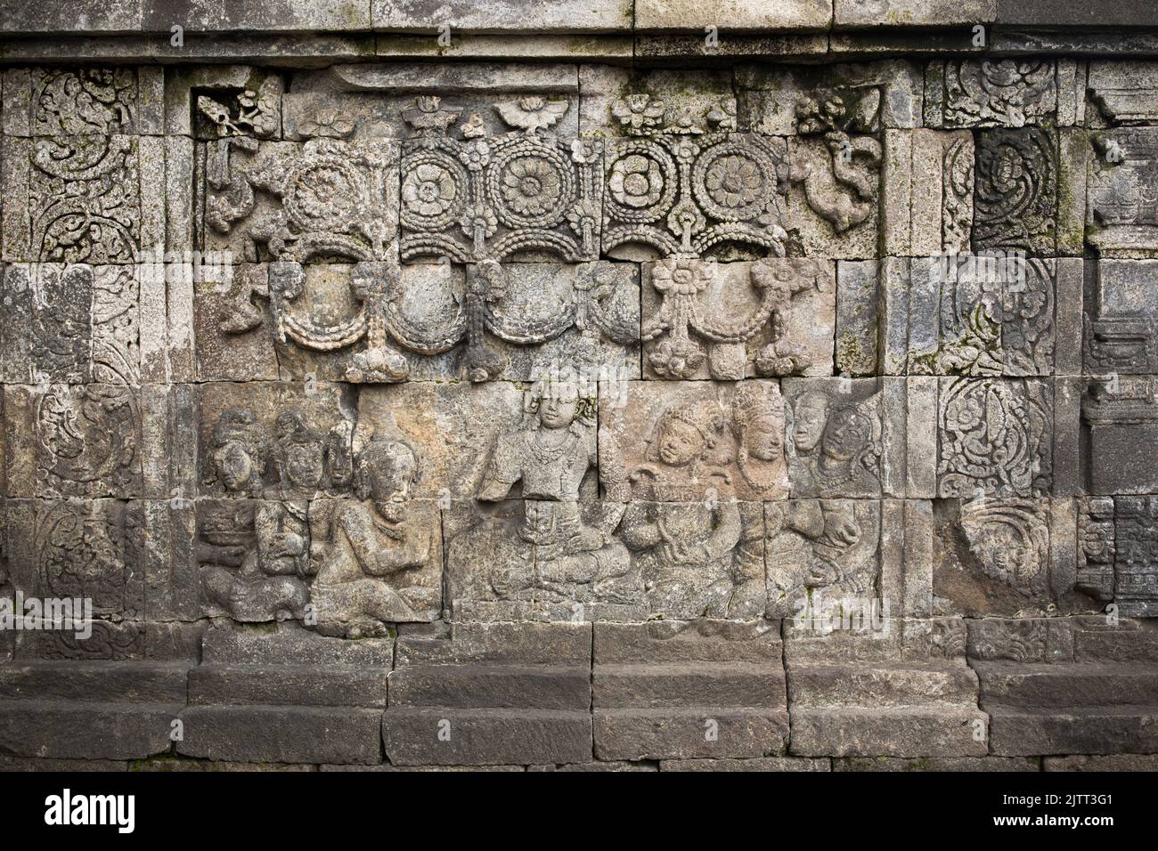 Antiker buddhistischer Borobudur Tempel außerhalb Jogjakarta (Yogyakarta), Java, Indonesien, Asien. Stockfoto