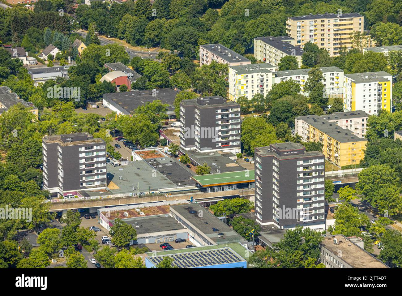 Luftaufnahme, HochhausSiedlung, Zentrum, ScharnhorstOst, Dortmund