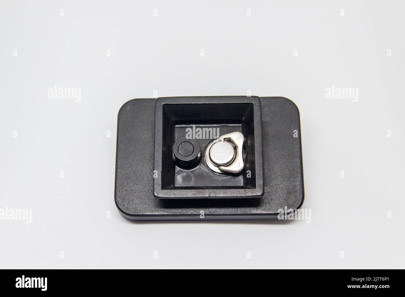 Schnell lösend, heiße Schuhe für fotografisches Stativ. Stockfoto