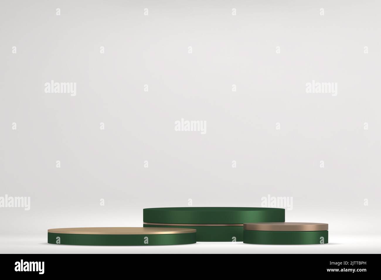 Luxus grüne Podium Dekoration geeignet für Produkte.3D Rendering Stockfoto