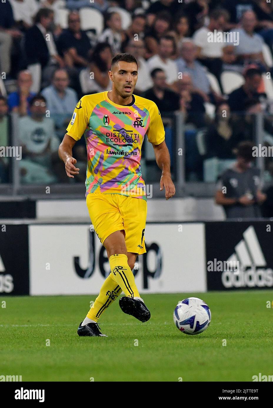 Mehdi Bourabia von Spezia Calcio in Aktion während des Spiels der Serie