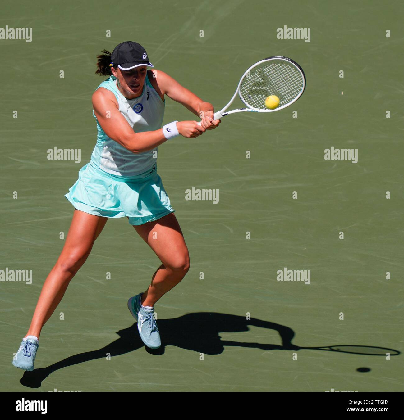1. September 2022: IGA Swiatek (POL) besiegte Sloane Stephens (USA) 6-3, 6-2, bei den US Open, gespielt im Billie Jean King Ntional Tennis Center in Flushing, Queens, New York/USA © Grace Schultz/CSM Stockfoto