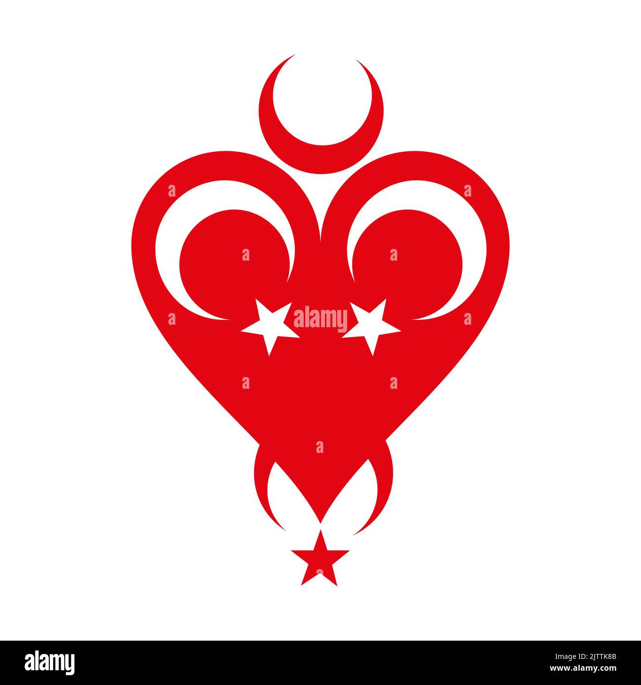 Türkei Flagge Imagine Design Stockfoto