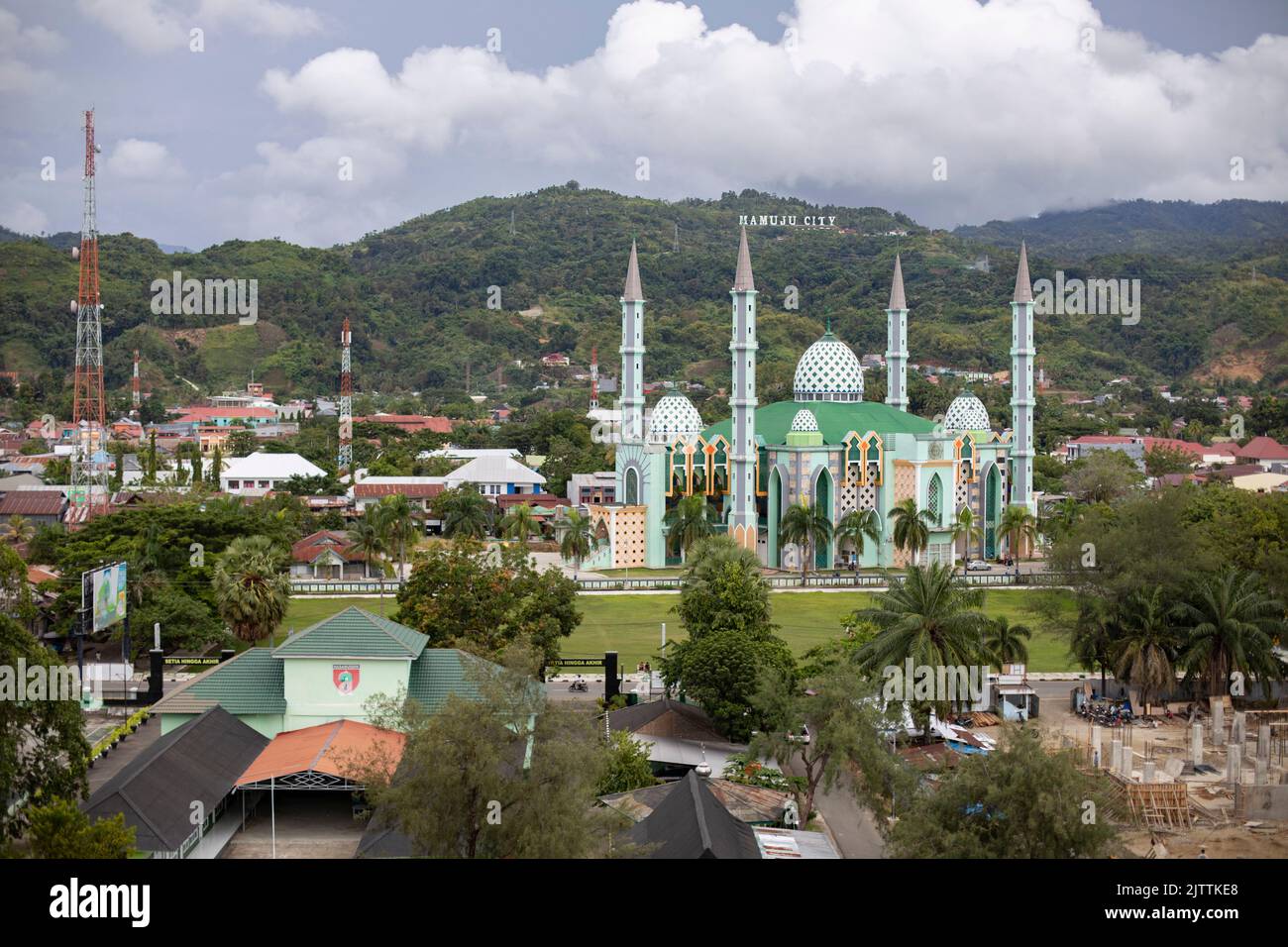 Masjid Syuhada Mamuju Moschee in Mamuju Stadt, Indonesien, Asien. Stockfoto