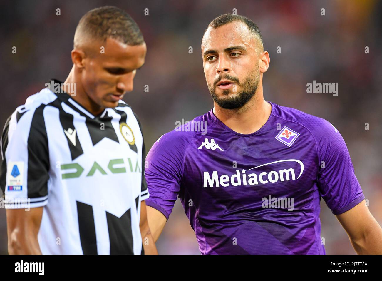 Udine, Italien. 31. August 2022. Fiorentinas Riccardo Saponara-Porträt während des Udinese Calcio vs ACF Fiorentina, italienische Fußballserie Ein Spiel in Udine, Italien, August 31 2022 Quelle: Independent Photo Agency/Alamy Live News Stockfoto