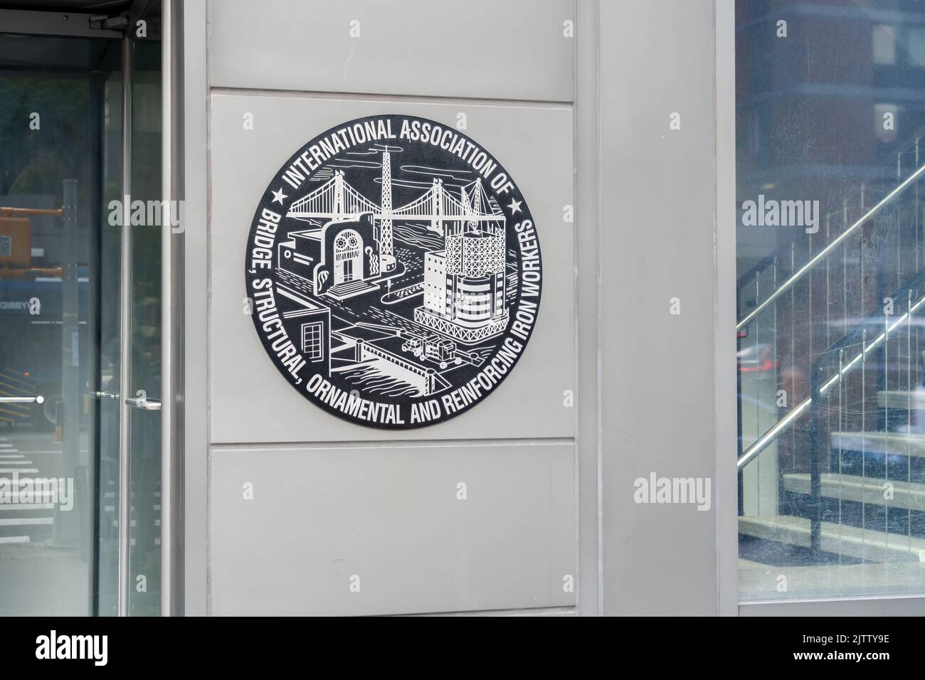 Das Bürogebäude der International Association of Bridge, Structural, Ornamental and Reinforcement Iron Workers in New York City Stockfoto