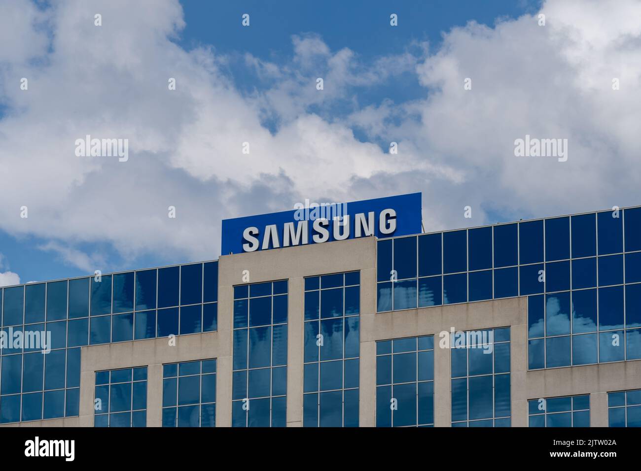 Samsung Electronics America Firmenzentrale in Ridgefield Park, NJ, USA. Stockfoto