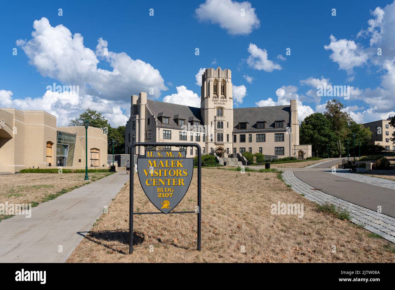 West Point, NY, USA - 23. August 2022: Besucherzentrum der U.S. Military Academy in West Point, NY, USA. Stockfoto