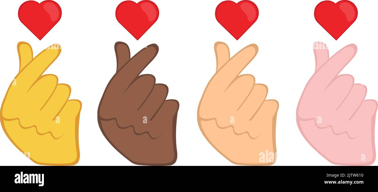 VektorIllustration eines Zeichentrickfilms Hände, die Finger mit einem