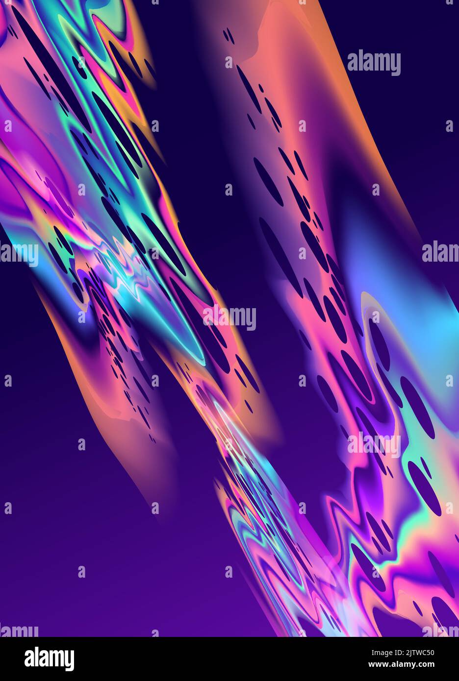 Bunte psychedelisch Säure Wellenmuster und Textur Hintergrund. Vektorgrafik. Stock Vektor