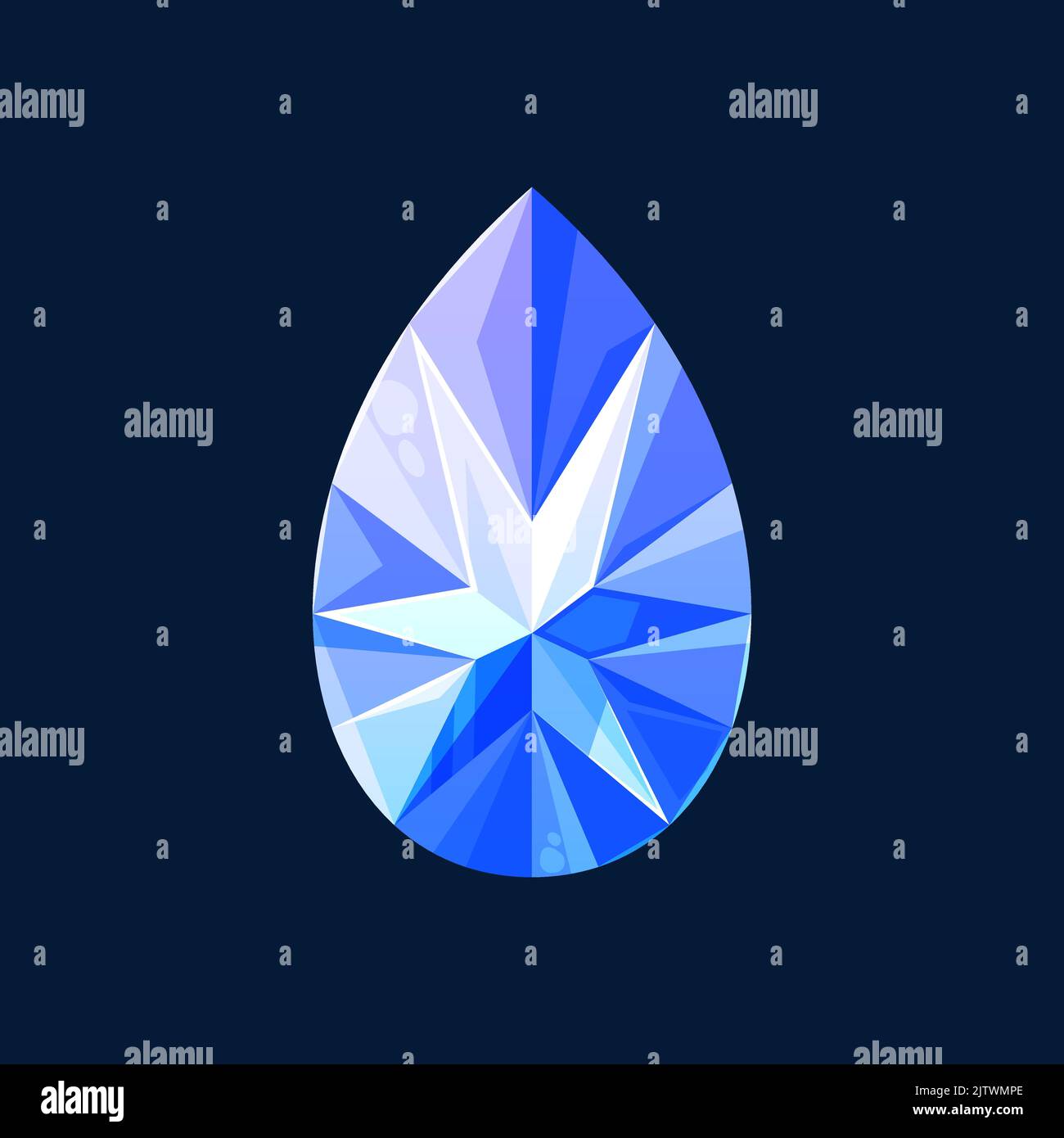 Moonstone apatite benitoite ui Spiel Design Element isoliert. Vector Topaz Azurit, Saphir oder Turmalin. Blauer Jadeit, aquamarin-Spinell, türkisfarbener Chalcedon Jeremejevit Edelstein Stock Vektor