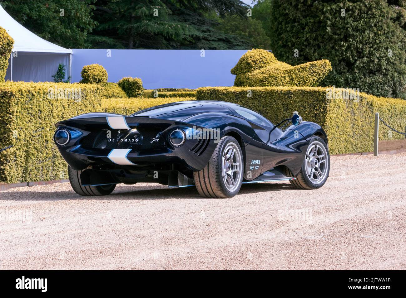 De Tomaso P72 auf dem Salon Prive Concours im Blenheim Palace Oxfordshire UK Stockfoto