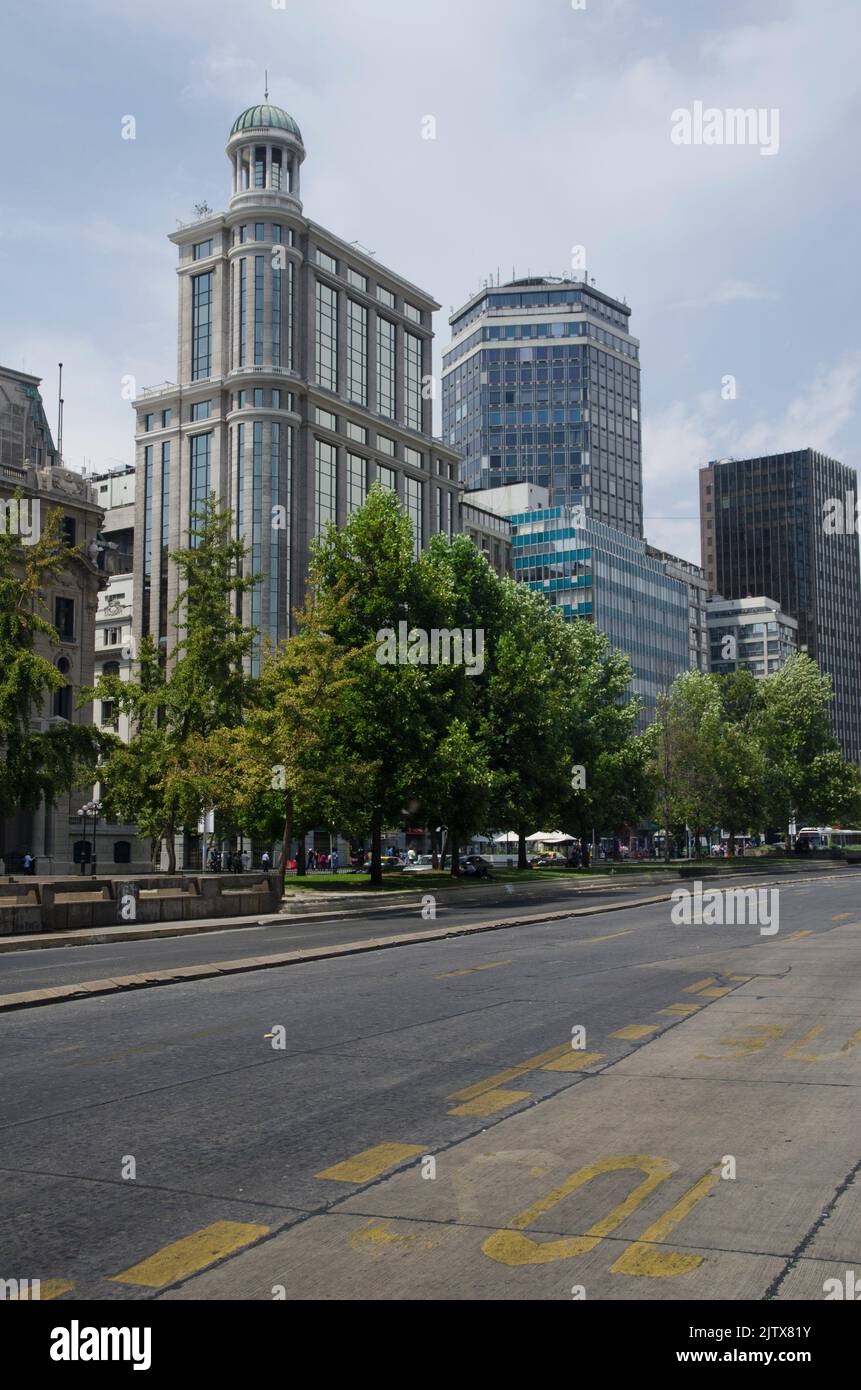 Libertador Bernardo O' Higgins Avenue. Santiago de Chile. Chile. Stockfoto