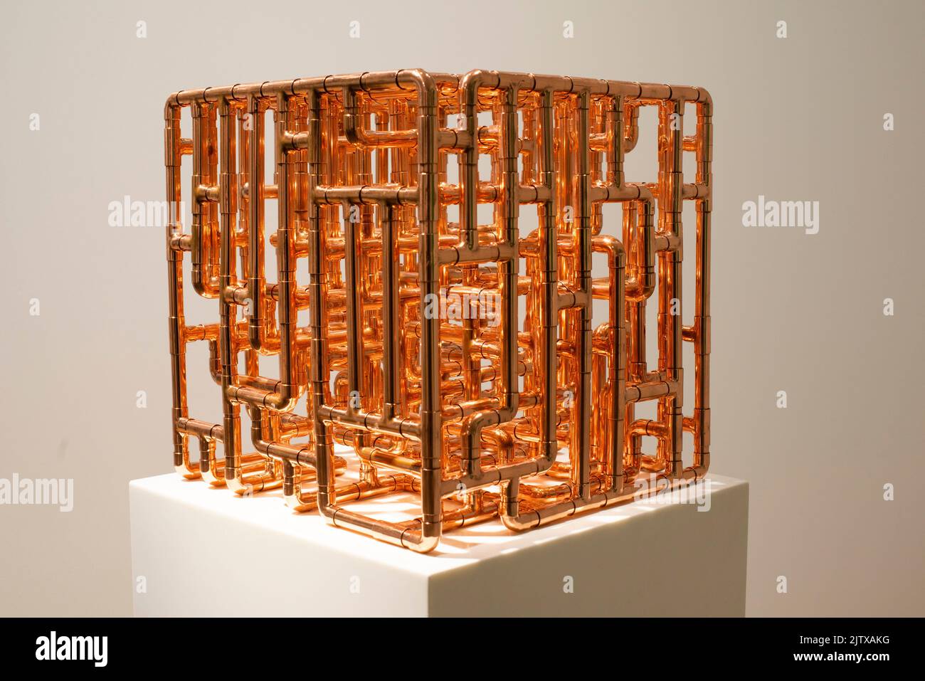 Ausstellung des Künstlers Steven Shearer in der Polygon Gallery, North Vancouver, BC, Kanada. Stockfoto