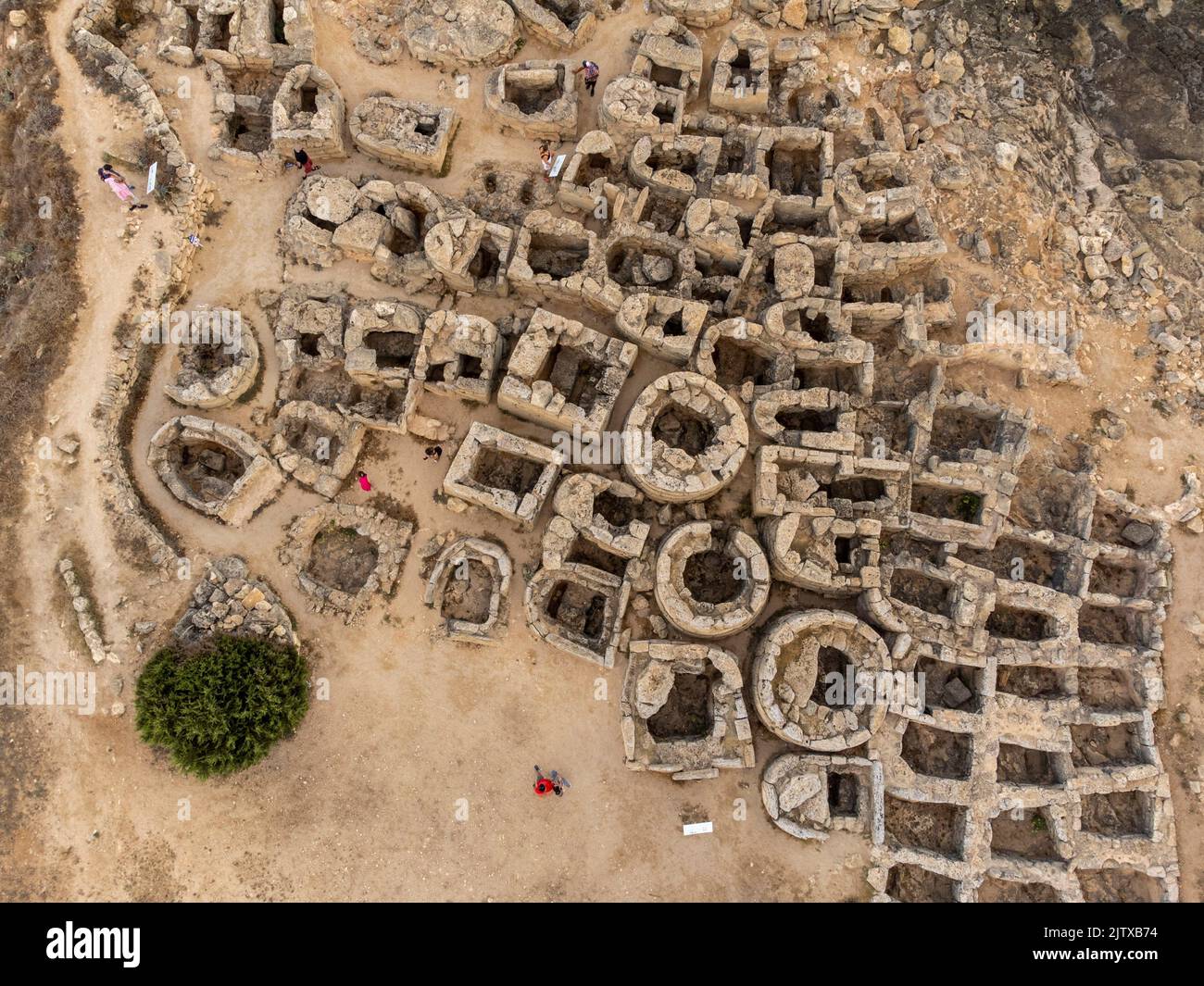 Son Real Nekropole archäologische Stätte, talayotische Nekropole aus dem 7.. Jahrhundert v. Chr., Santa Margarita, Mallorca, Balearen, Spanien. Stockfoto