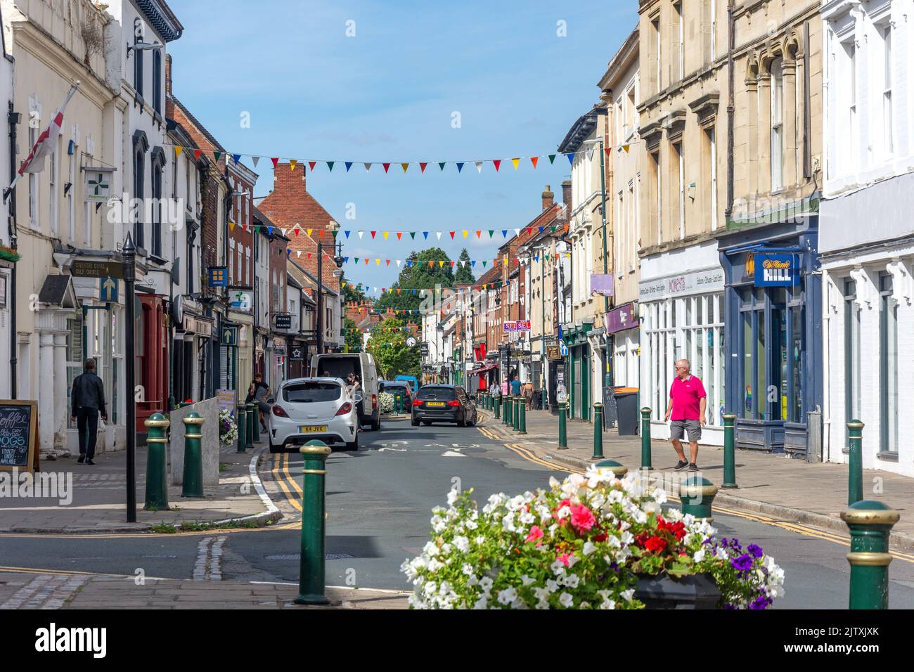 Long Street, Atherstone, Warwickshire, England, Großbritannien Stockfoto