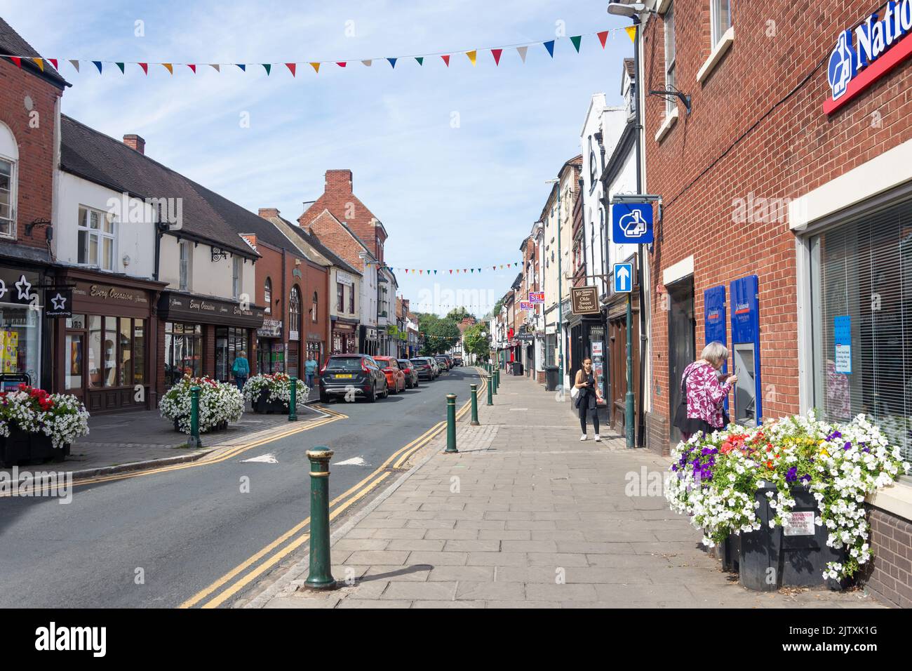 Long Street, Atherstone, Warwickshire, England, Großbritannien Stockfoto