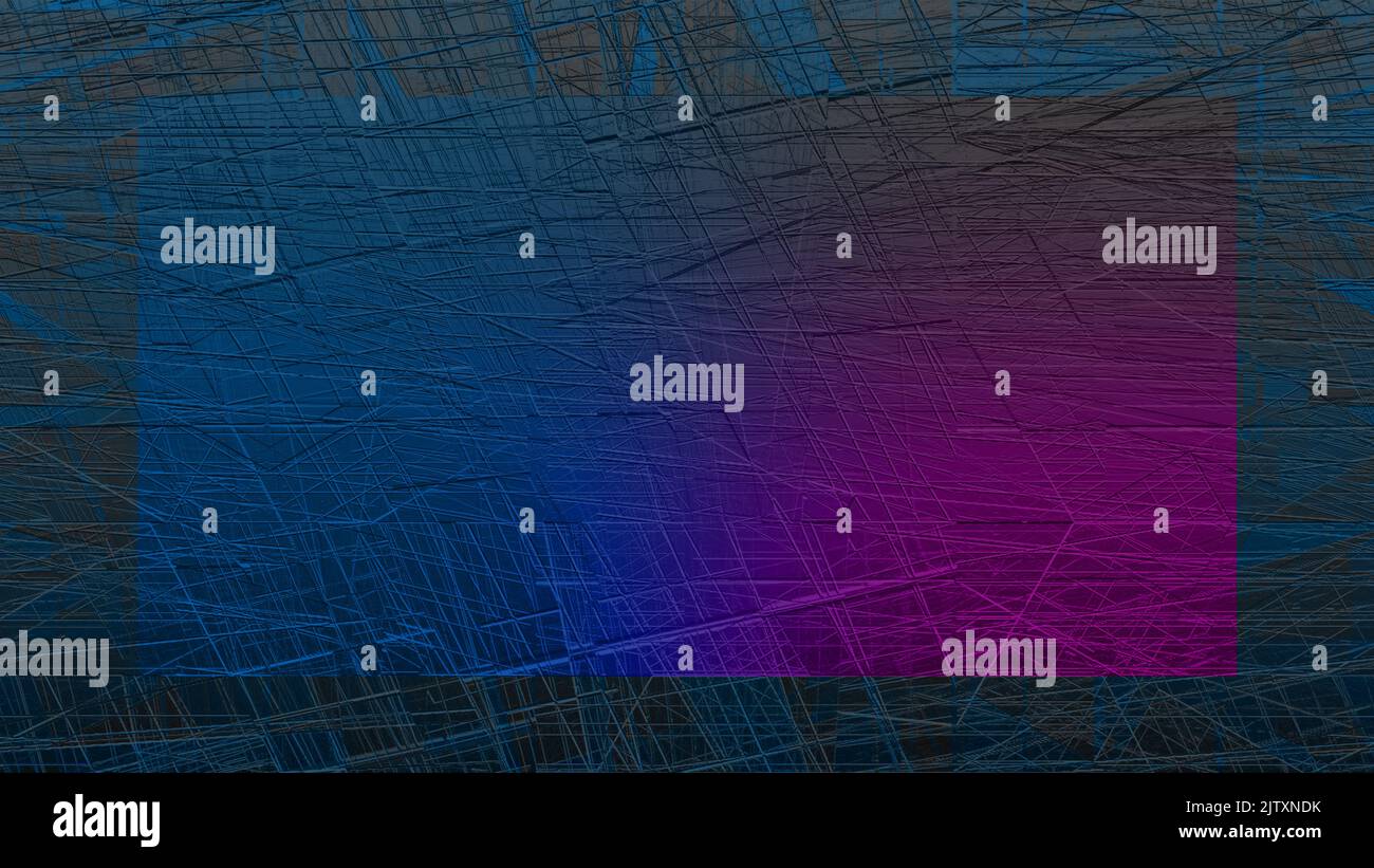 Ein abstraktes neonfarbenes Grunge-Randbild. Stockfoto