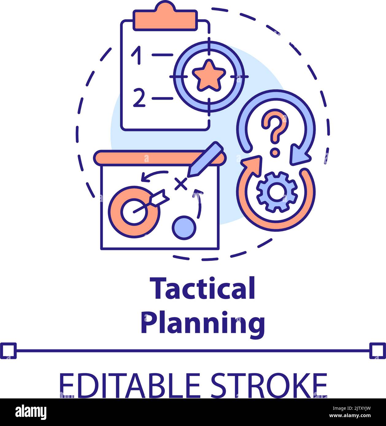 Symbol für taktisches Planungskonzept Stock Vektor