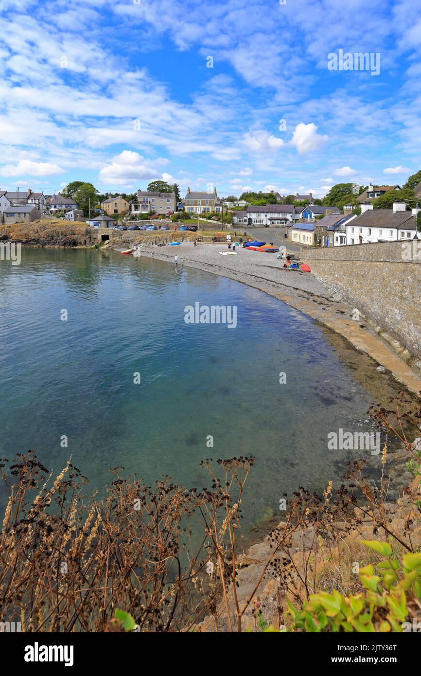 Moelfre Harbour, Isle of Anglesey, Ynys Mon, North Wales, Großbritannien. Stockfoto