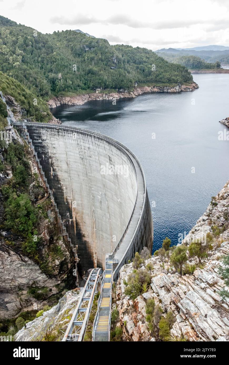 Gordon River Dam, Tasmanien Stockfoto